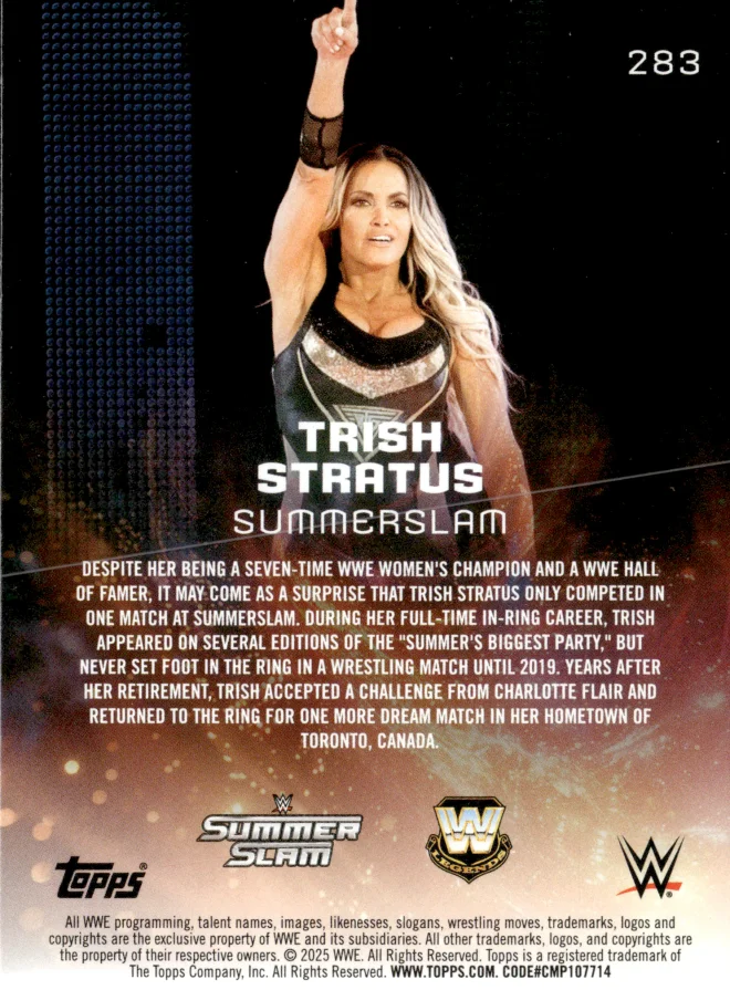 Trish Stratus card back
