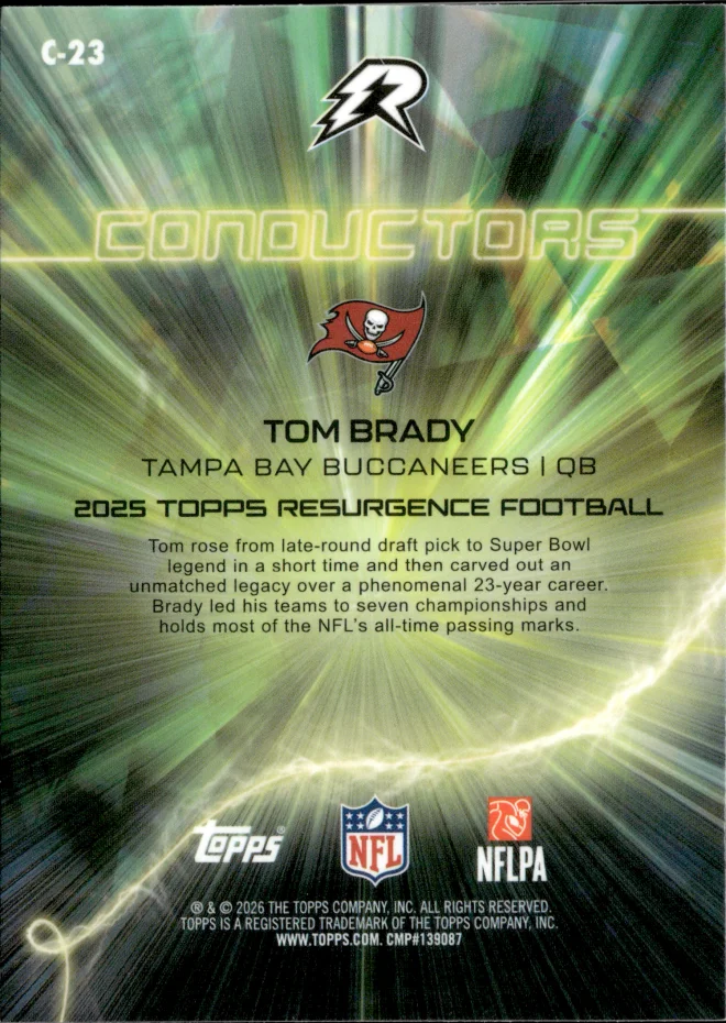 Tom Brady card back