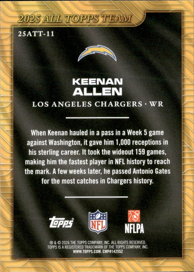 Keenan Allen card back