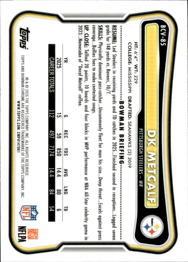 DK Metcalf card back