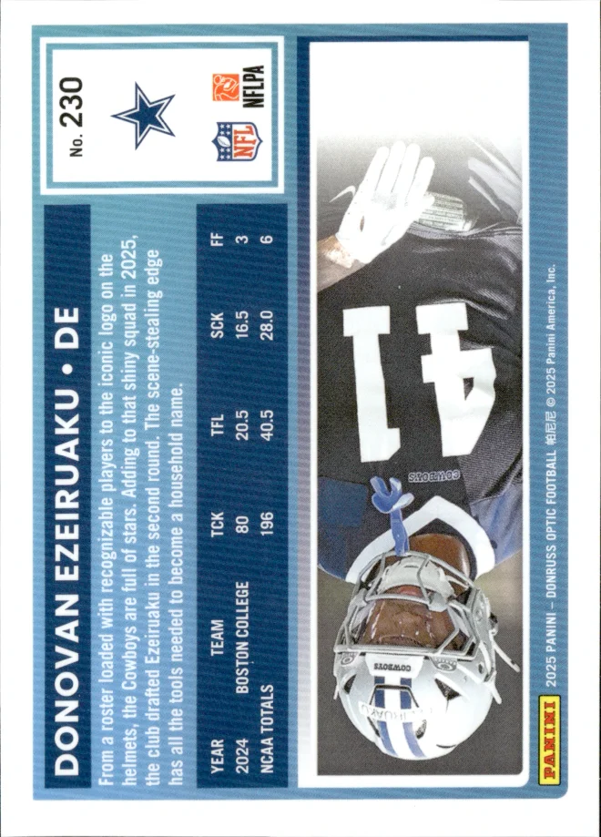 Donovan Ezeiruaku card back