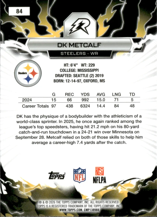 DK Metcalf card back