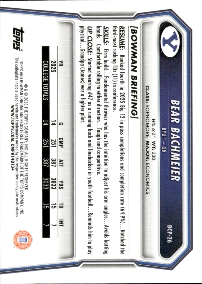 Bear Bachmeier card back