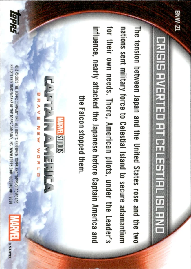 Captain America card back