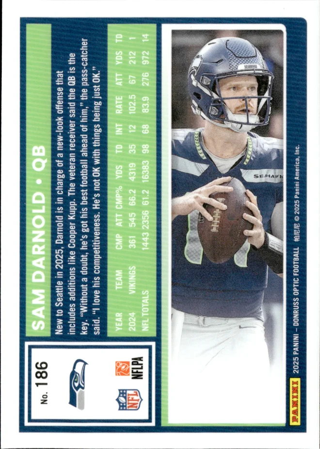 Sam Darnold card back