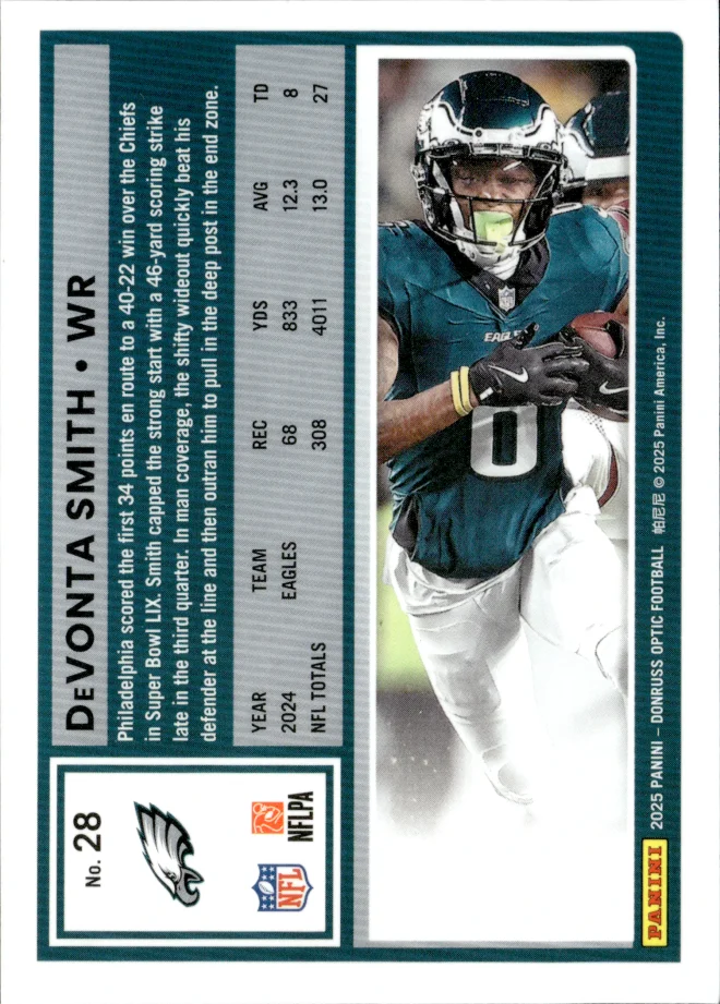 DeVonta Smith card back