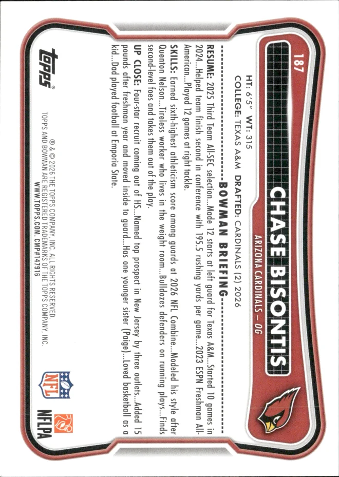 Chase Bisontis card back