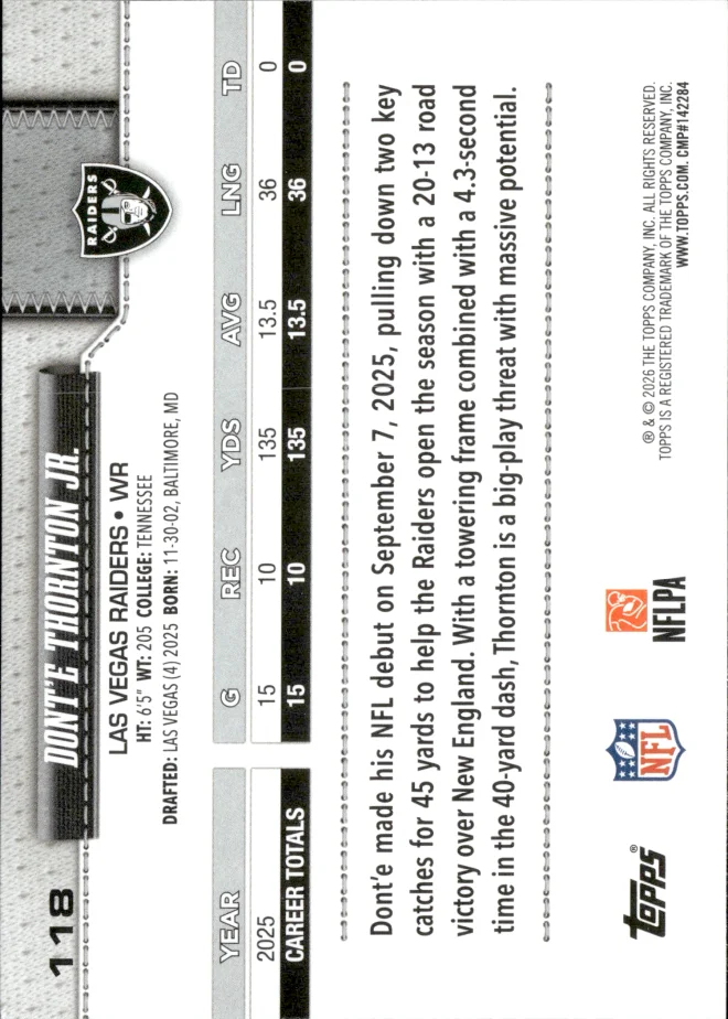 Dont'e Thornton Jr. card back