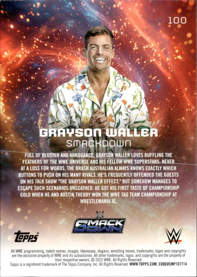 Grayson Waller card back
