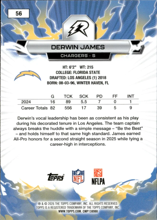 Derwin James card back