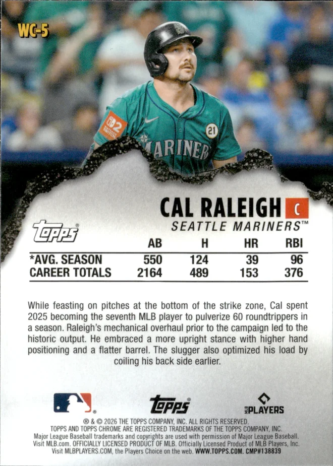 Cal Raleigh card back