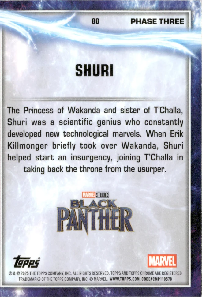 Shuri card back