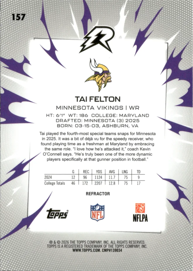 Tai Felton card back