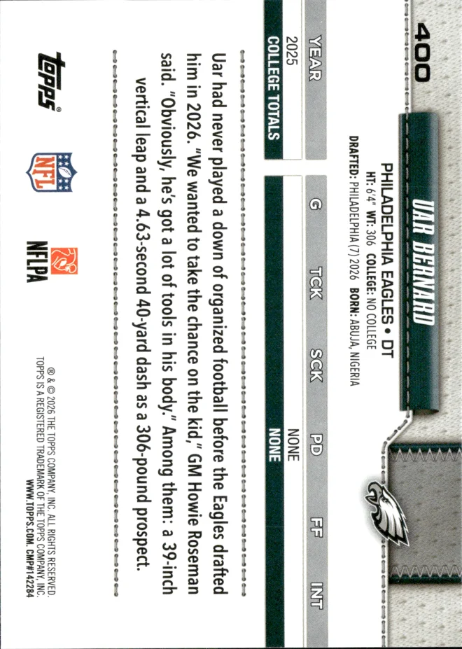 Uar Bernard card back