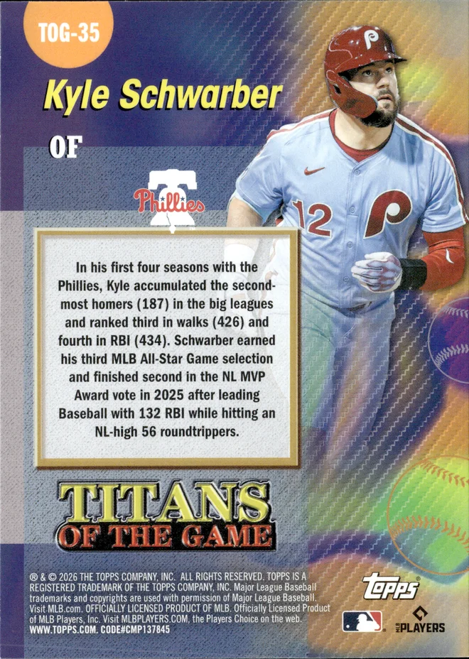 Kyle Schwarber card back