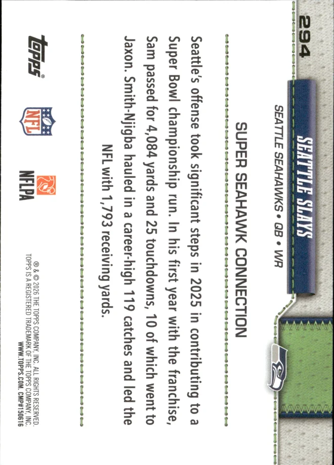 Seattle Slays card back