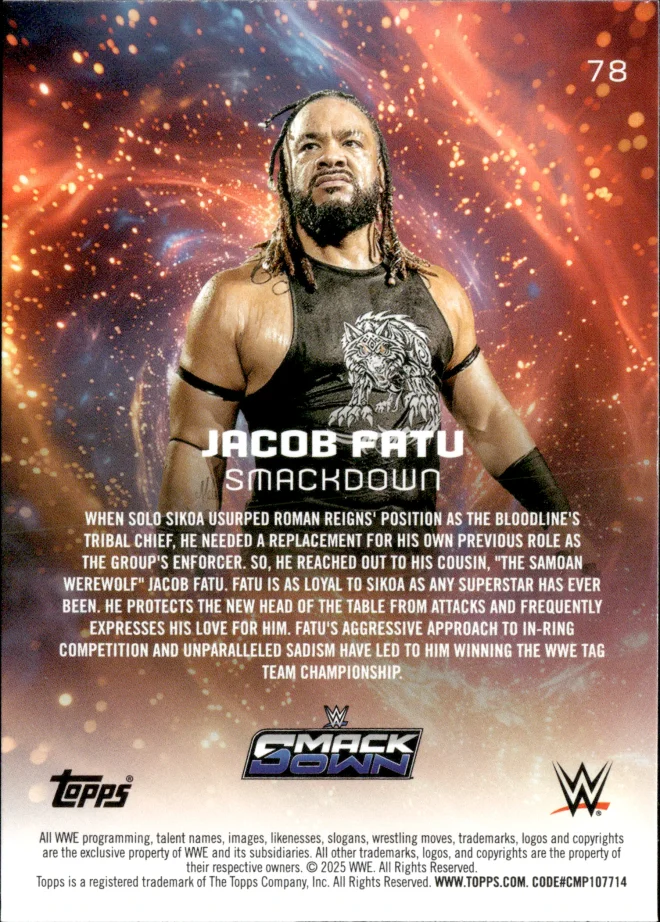 Jacob Fatu card back
