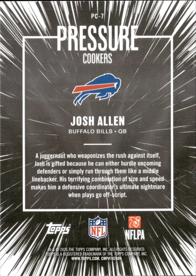 Josh Allen card back