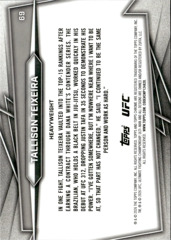 Tallison Teixeira card back