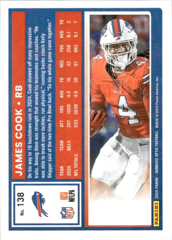 James Cook card back