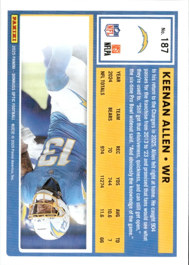 Keenan Allen card back