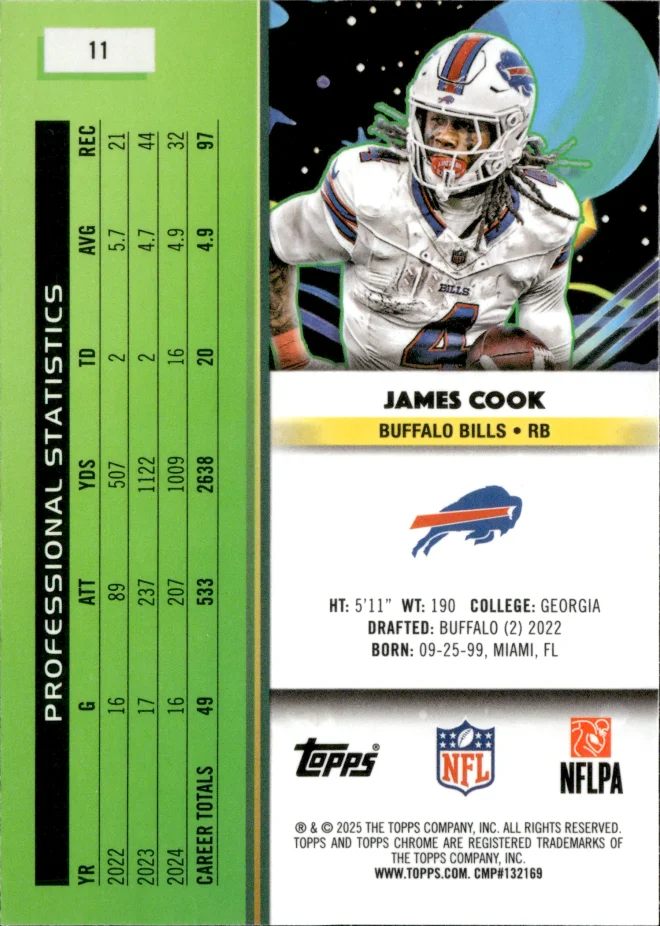 James Cook card back