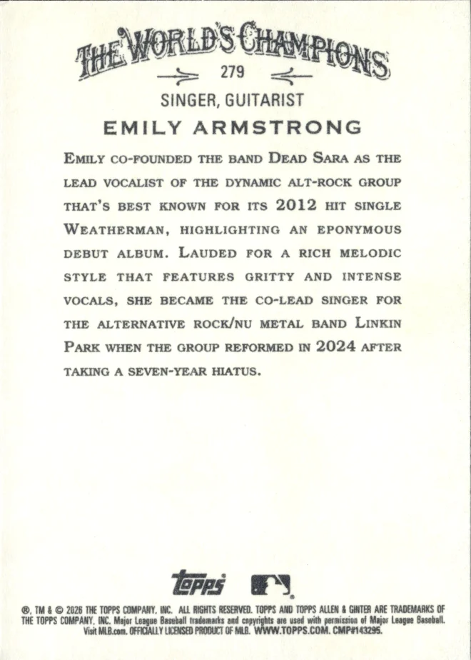 Emily Armstrong card back