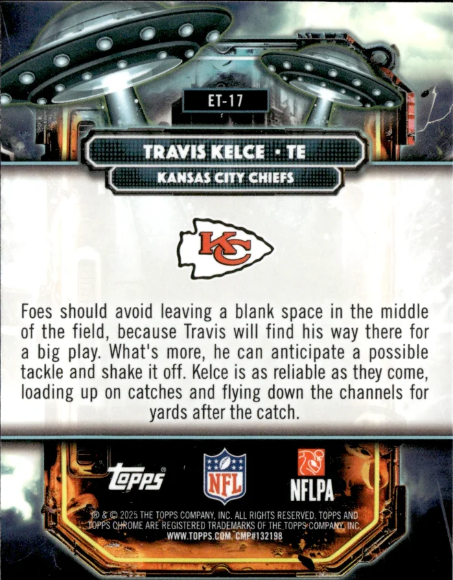 Travis Kelce card back