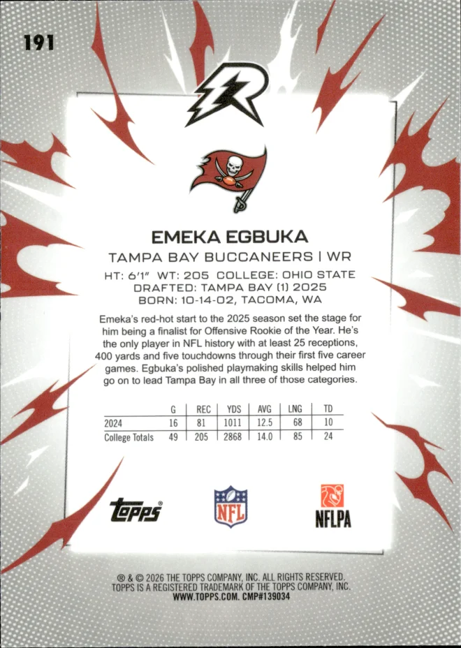 Emeka Egbuka card back
