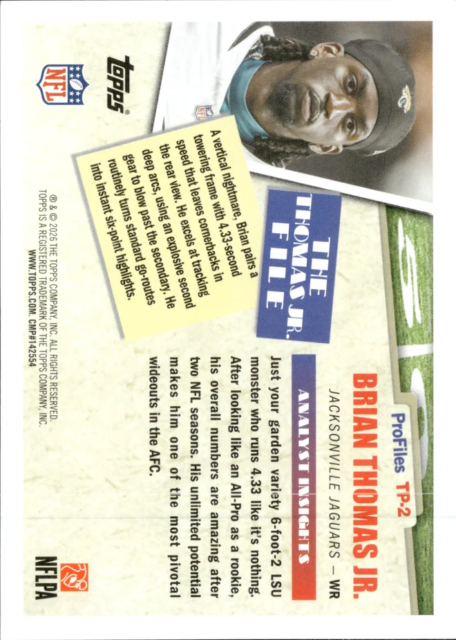Brian Thomas Jr. card back