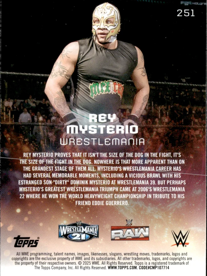 Rey Mysterio card back
