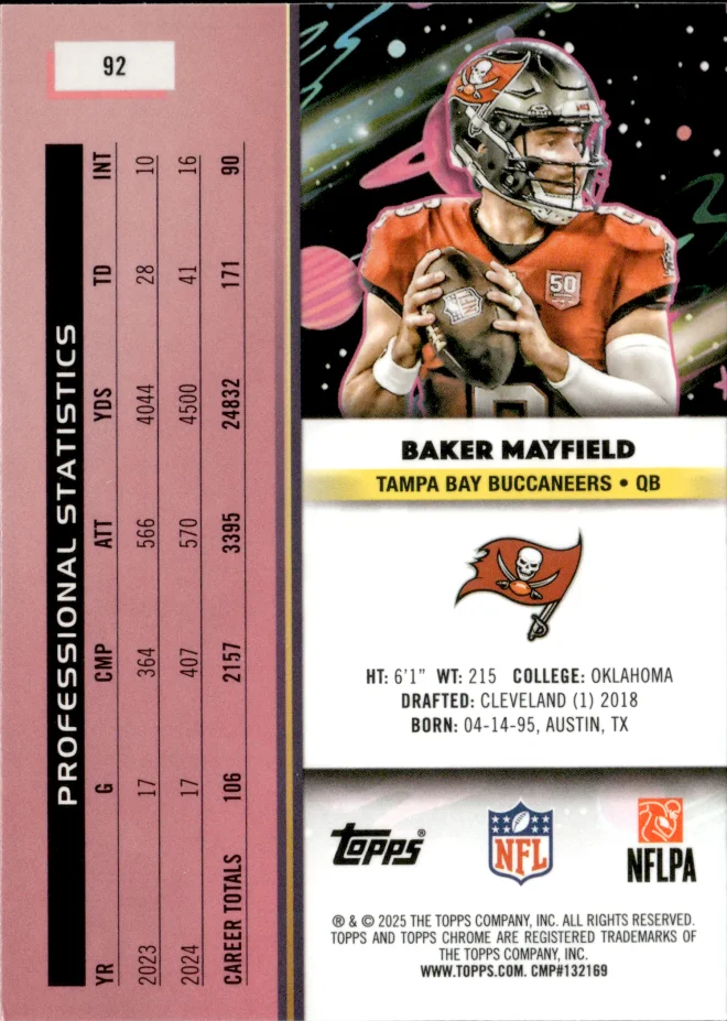 Baker Mayfield card back