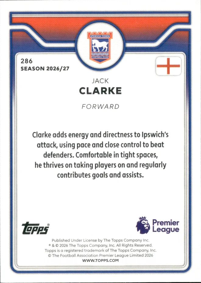 Jack Clarke card back