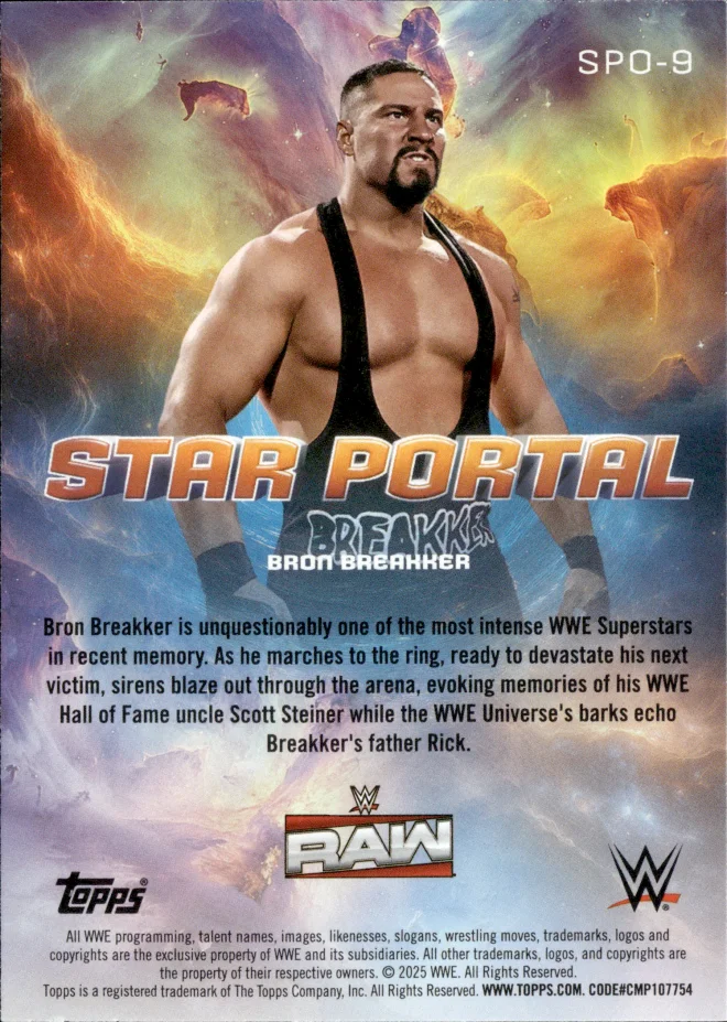 Bron Breakker card back