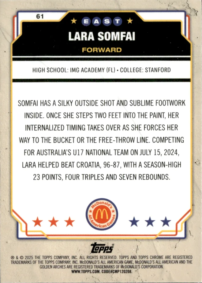 Lara Somfai card back
