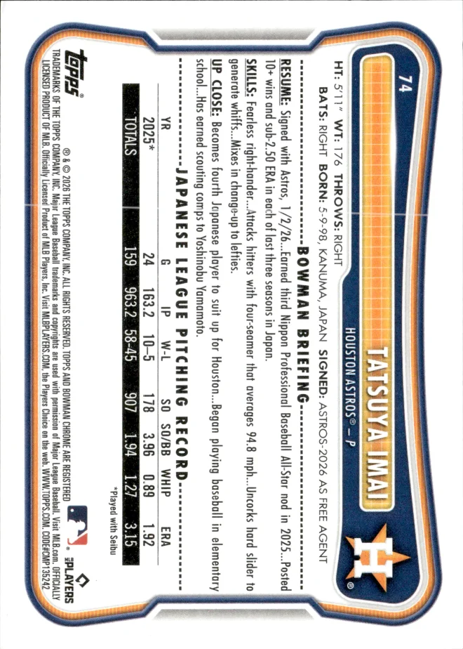 Tatsuya Imai card back