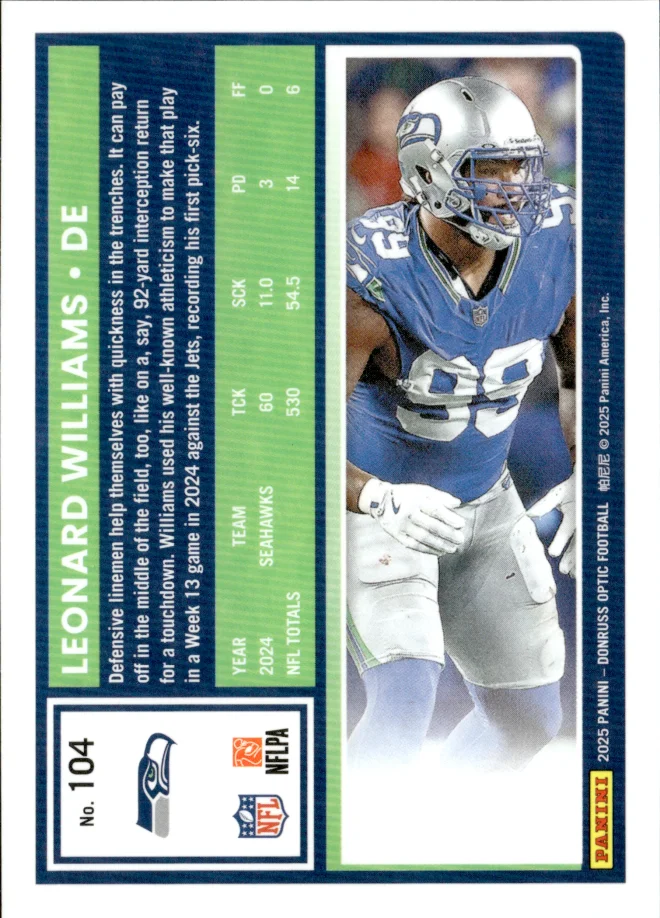 Leonard Williams card back