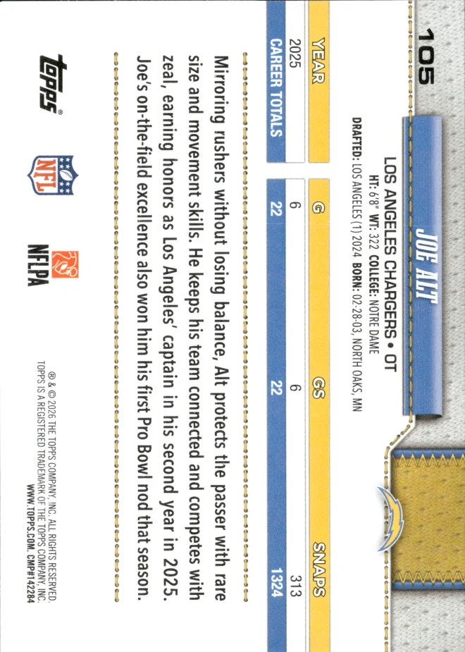 Joe Alt card back