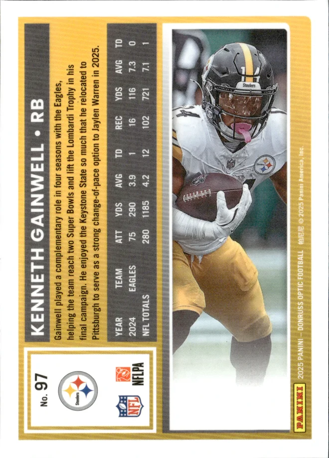Kenneth Gainwell card back