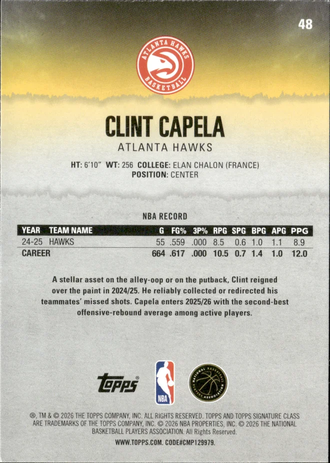 Clint Capela card back