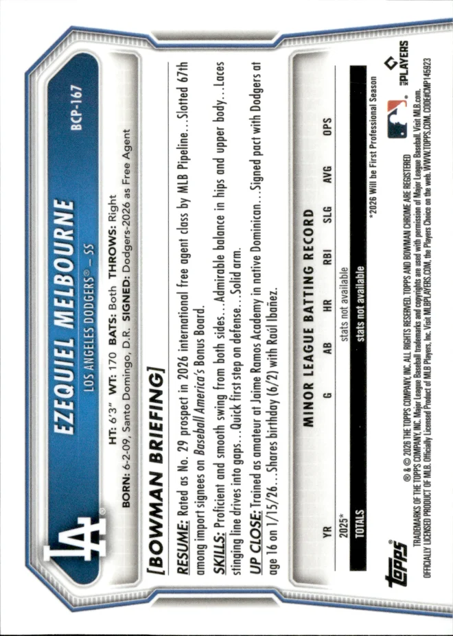 Ezequiel Melbourne card back