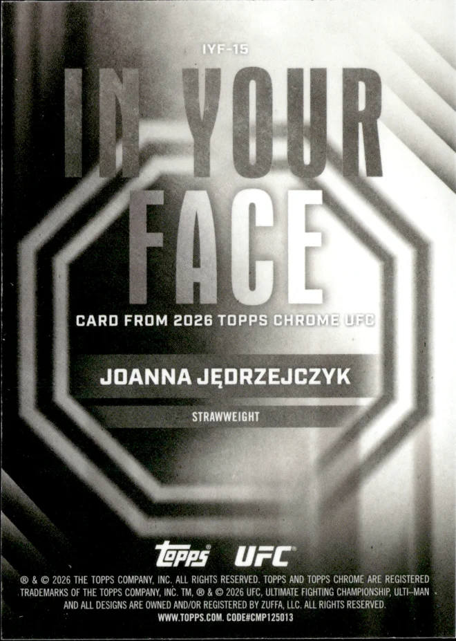 Joanna Jędrzejczyk card back