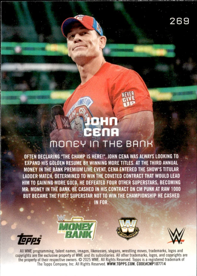 John Cena card back
