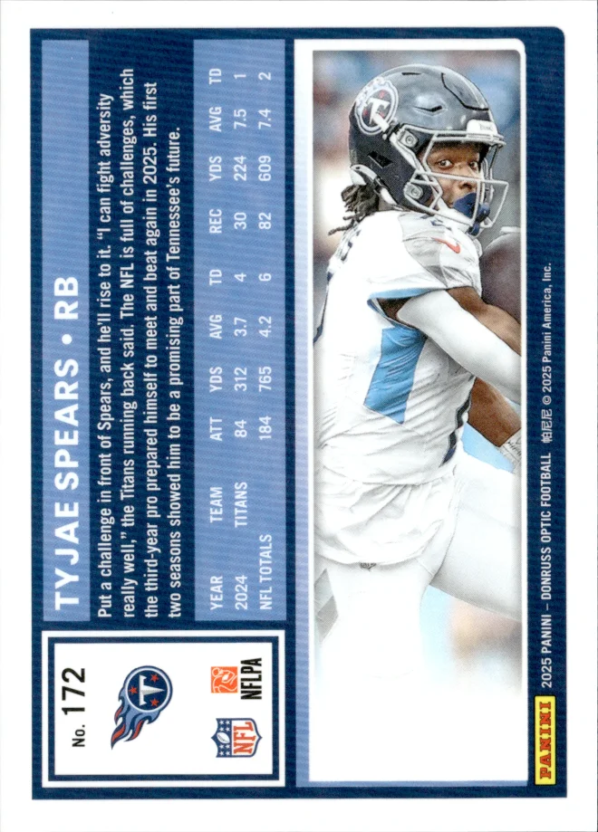 Tyjae Spears card back
