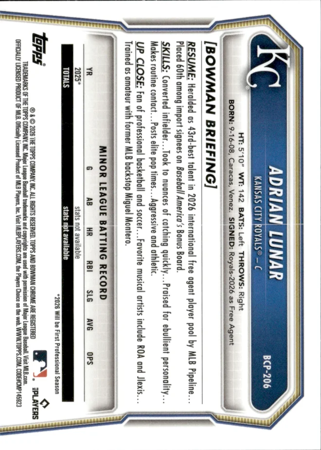 Adrian Lunar card back