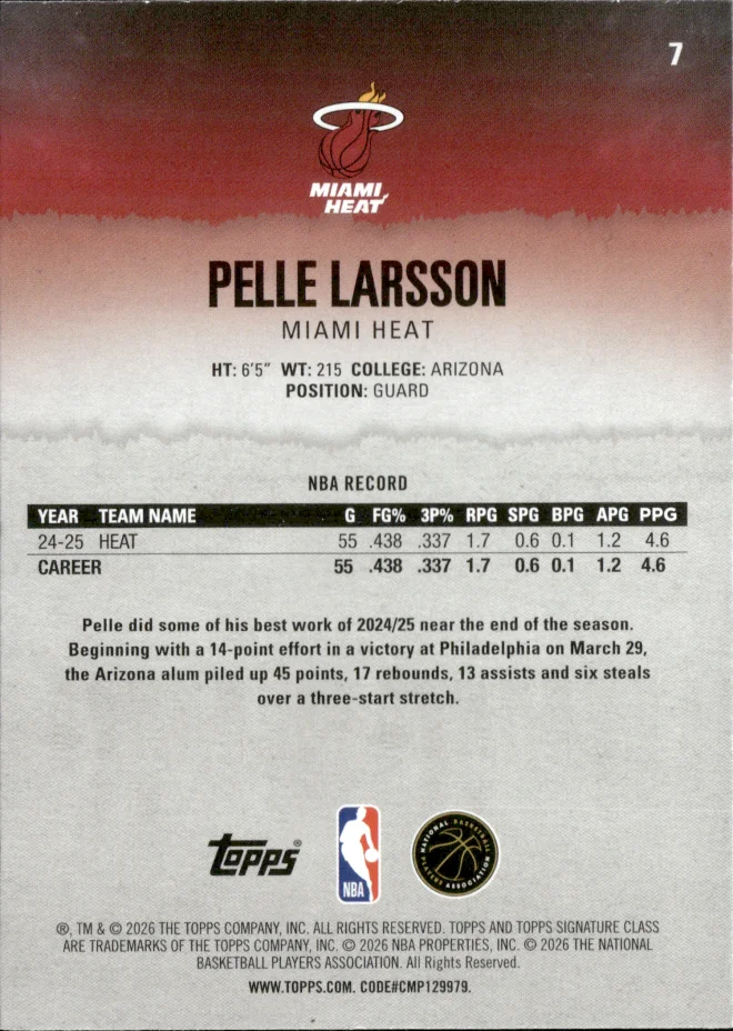 Pelle Larsson card back