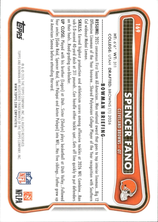 Spencer Fano card back