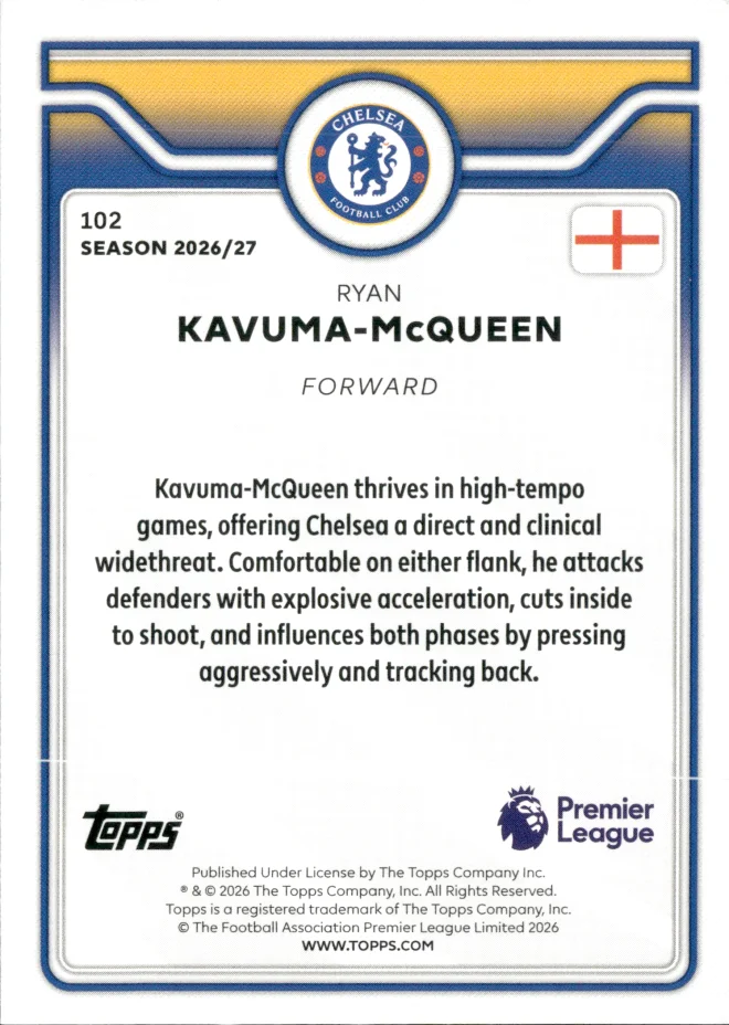 Ryan Kavuma-McQueen card back