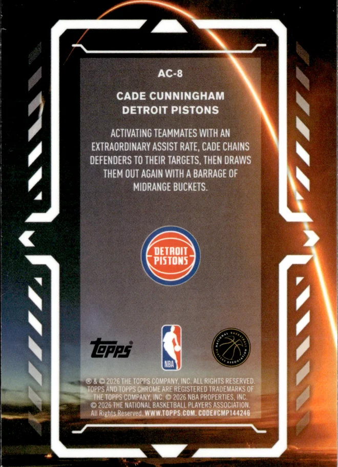Cade Cunningham card back
