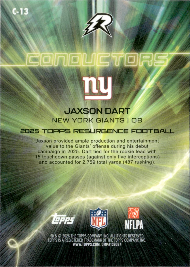 Jaxson Dart card back